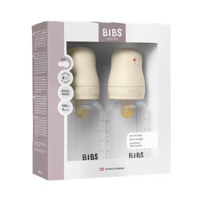 BIBS Baby Bottle Latex 2 pack 150 ml Ivory