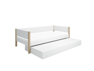 Flexa Nor Enkeltseng 90x200 cm m. Baggavl Incl. Udtræksseng