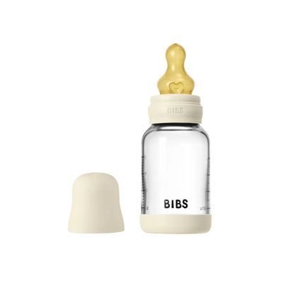 BIBS Glass baby bottle latex 120 ml ivory