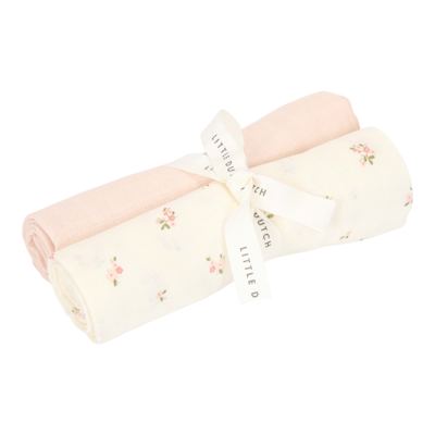 Little Dutch Stofbleer 2 Pak Muslin 70 x 70 cm Fairy Blossom & Blossom