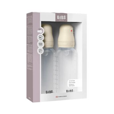 BIBS Baby Bottle Silicone 2 pack 270 ml Ivory