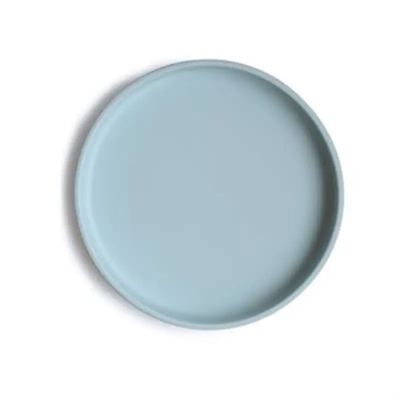 Mushie Klassisk Skridsikker Silikone Tallerken Powder Blue