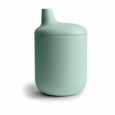 Mushie Silikone Sippy Kop Cambridge Blue