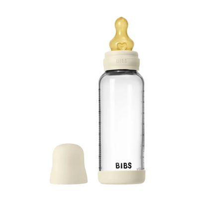 BIBS Glass baby bottle latex 240 ml ivory