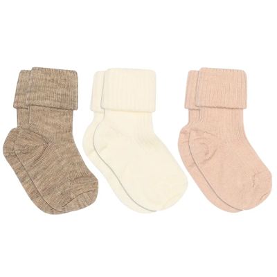 MP Denmark Uld rib baby strømpe 3 pak