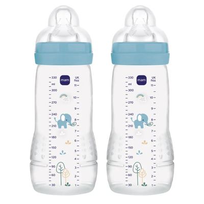 MAM Easy Active Baby Bottle 330ml 2pk Blue
