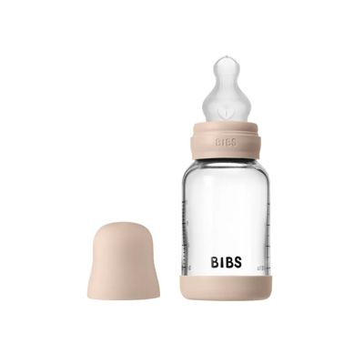 BIBS Glass baby bottle silicone 120 ml blush